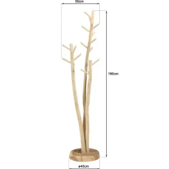 Macabane Porte-manteau 3 branches en Teck naturel WILL Beige Best
