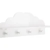 3S. x Home Porte-Manteau avec 1 Etagère et 4 Patères Forme de Nuage BAMBI Best