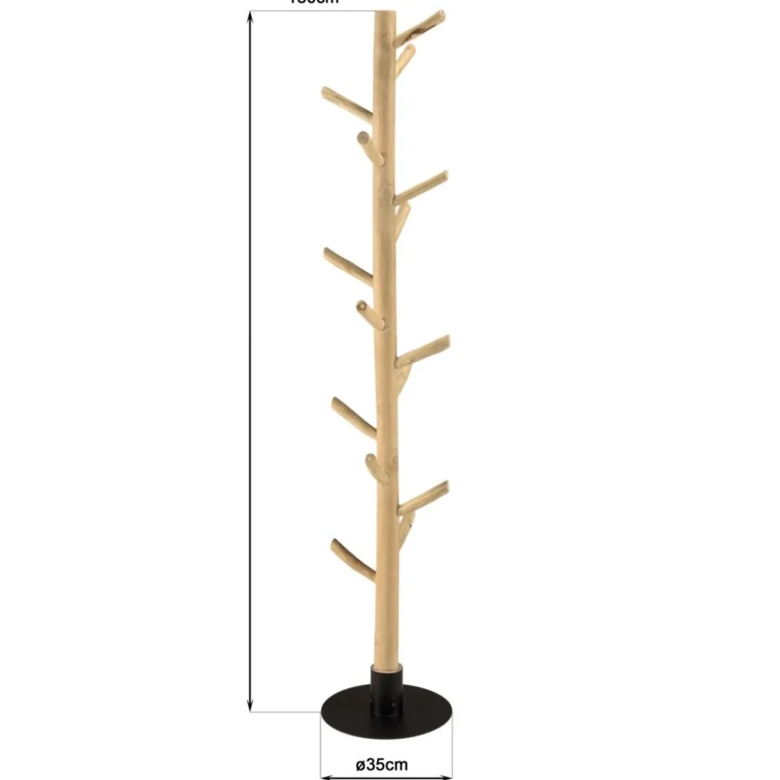 Macabane Porte-manteau multibranches en Teck naturel WILL Beige Sale