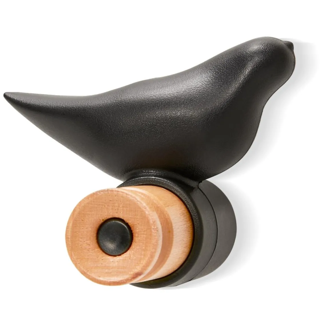 ALTEREGO Portemanteau mural, patère design 'MOANO' noir en forme d'oiseau Hot