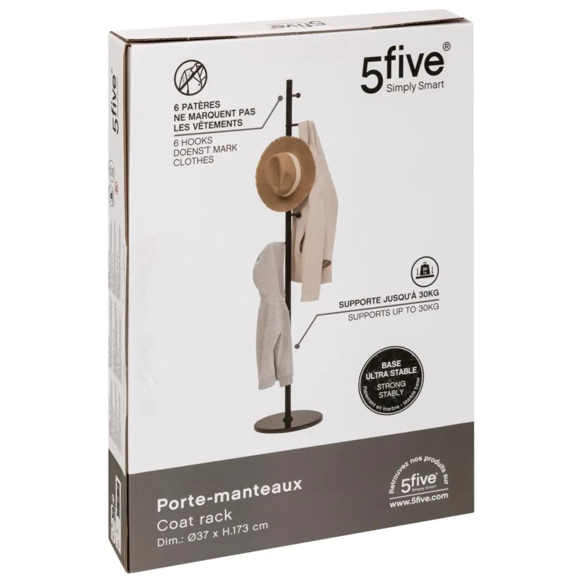 3S. x Home Porte-manteaux 8 crochets New