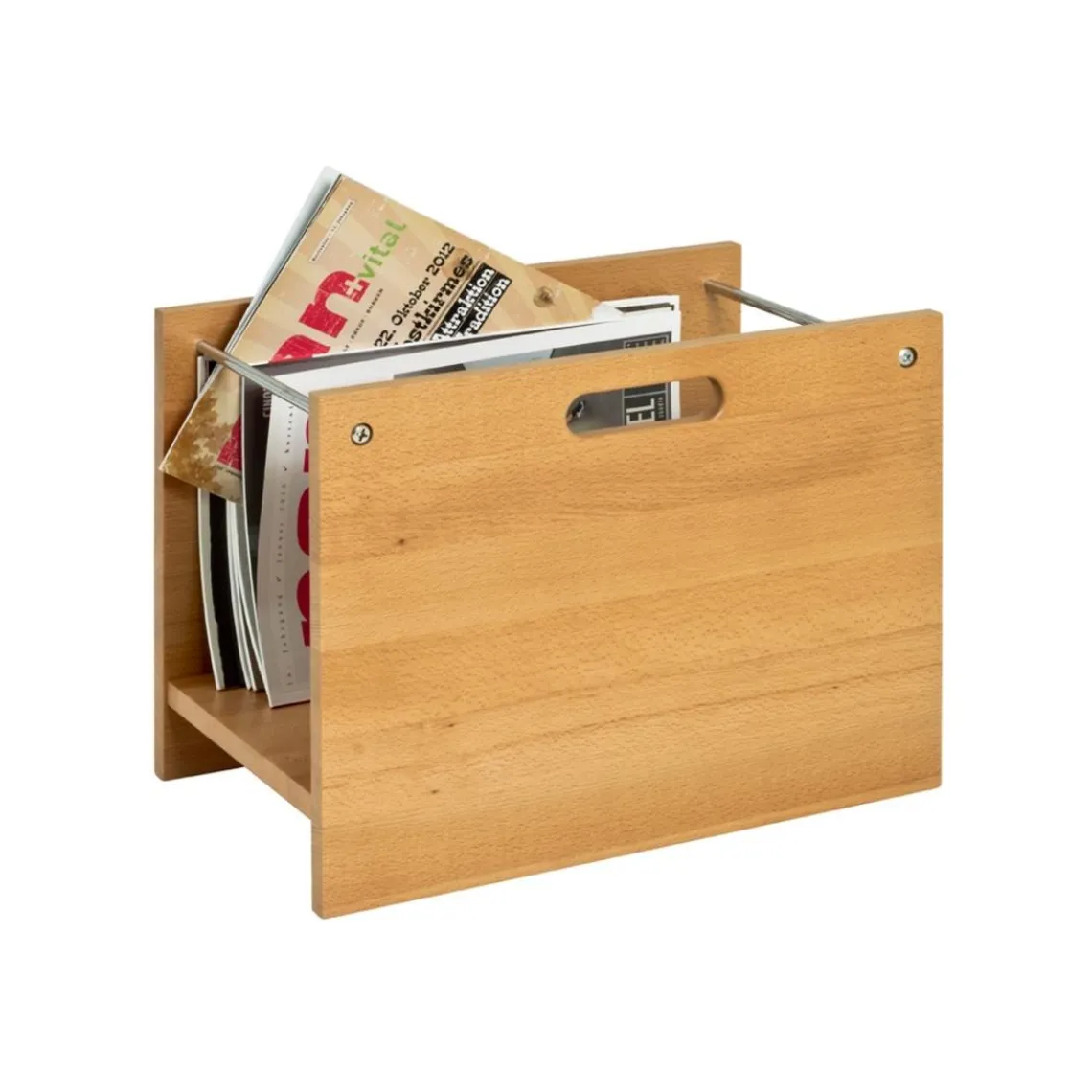 3S. x Home Portes revues marron en bois et métal Discount