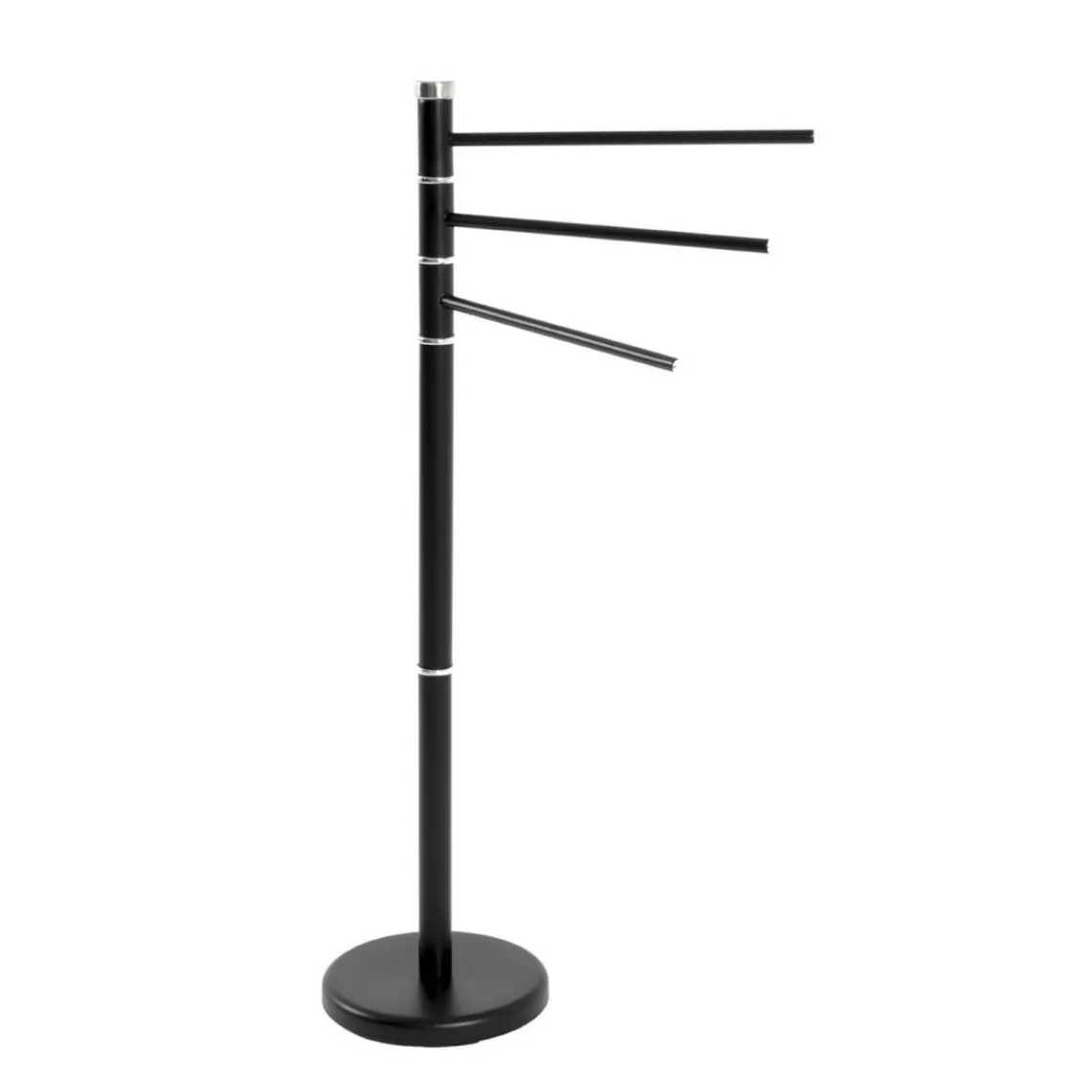 3S. x Home porte-serviettes structure en tube d'acier époxy noir, Hot