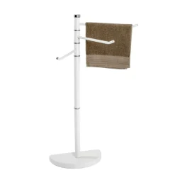 3S. x Home porte-serviettes structure en tube d'acier époxy crème-blanc Online