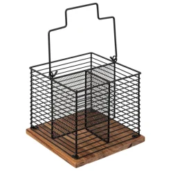 3S. x Home Pot à couverts 3 compartiments plateau acacia New