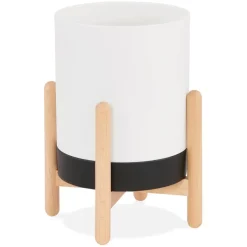 ALTEREGO Pot de fleurs intérieur 'MARGERIT' blanc design Discount