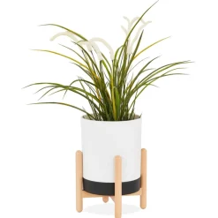 ALTEREGO Pot de fleurs intérieur 'MARGERIT' blanc design Discount