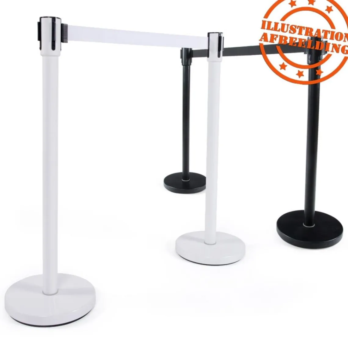 ALTEREGO Potelet 'ZIP' blanc à sangle pour files d'attente Online