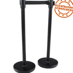 ALTEREGO Potelet 'ZIP' noir à sangle pour files d'attente Best