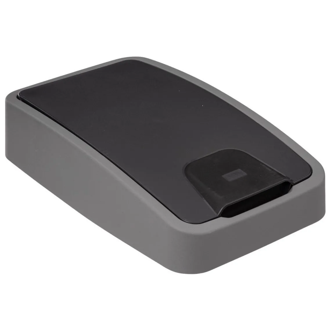 3S. x Home Poubelle 2 ouvertures plastique 45L gris New