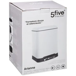 3S. x Home Poubelle blanche Ariane 6Lvoir Discount