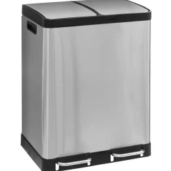 3S. x Home Poubelle de tri Ariane 30+30 en inox