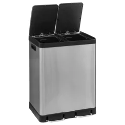 3S. x Home Poubelle de tri Ariane 30+30 en inox