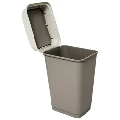 3S. x Home Poubelle 50L en plastique taupe Best