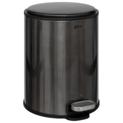3S. x Home Poubelle métal et inox noir Delta Outlet