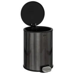 3S. x Home Poubelle métal et inox noir Delta Outlet