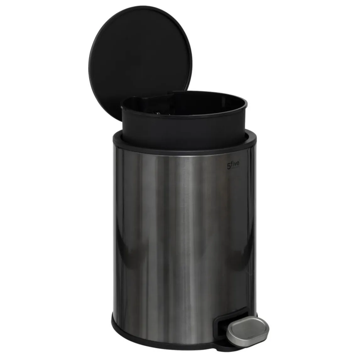3S. x Home Poubelle métal et inox noir Delta Outlet