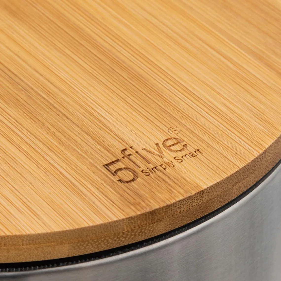 3S. x Home Poubelle métal Soft Close 3L bambou métal