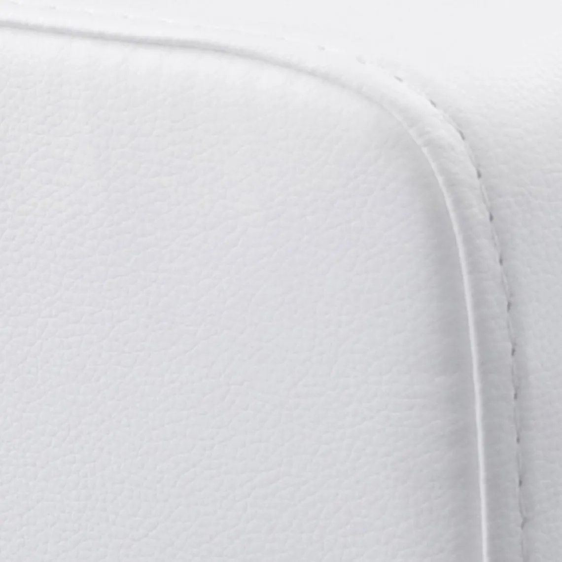 ALTEREGO Pouf 'CUBE' de salon en matière synthétique blanche