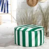 Today POUF GONFLABLE - SUMMER STRIPES Vert 50xH25 Clearance