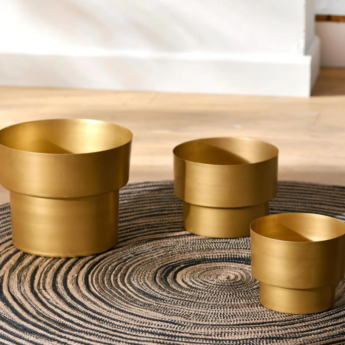 Becquet PRECIOR CACHE POT METAL DORE SMALL Outlet