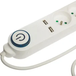 3S. x Home Prise électrique 5 terres et 2 USB Outlet