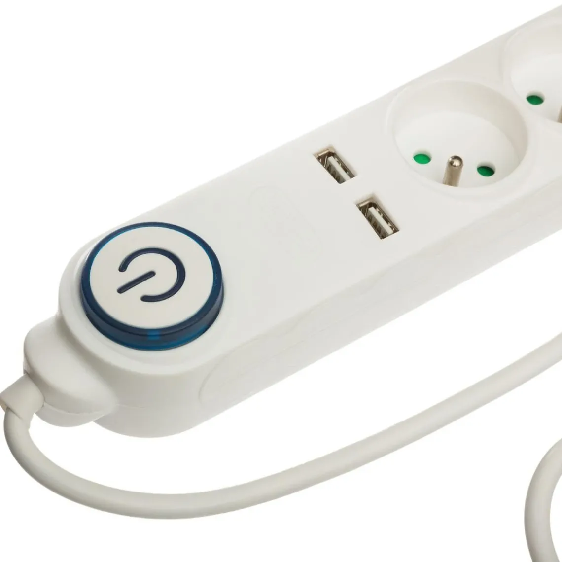 3S. x Home Prise électrique 5 terres et 2 USB Outlet