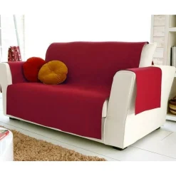 Becquet Protège-fauteuil et canapé universels LONASOFT - Rouge Hot