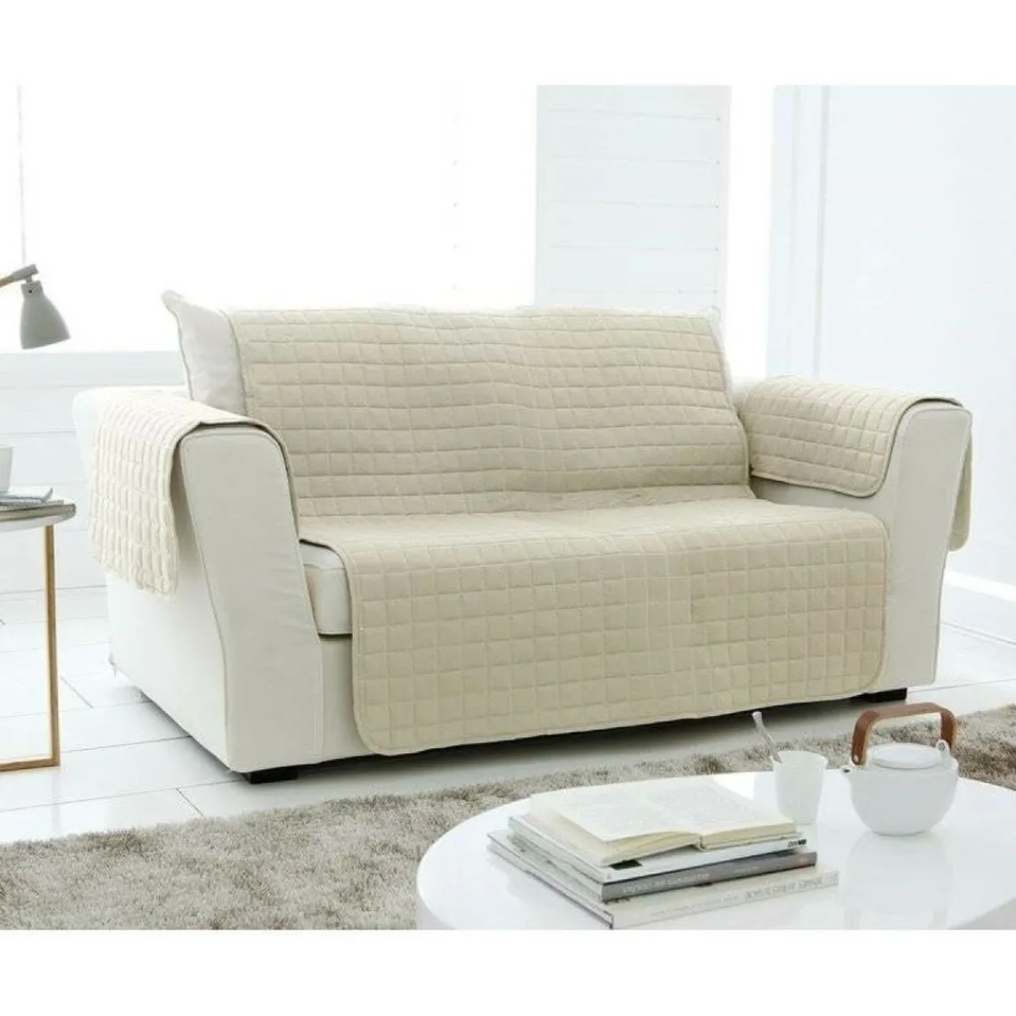 Becquet Protège-fauteuil matelassé - Beige Online