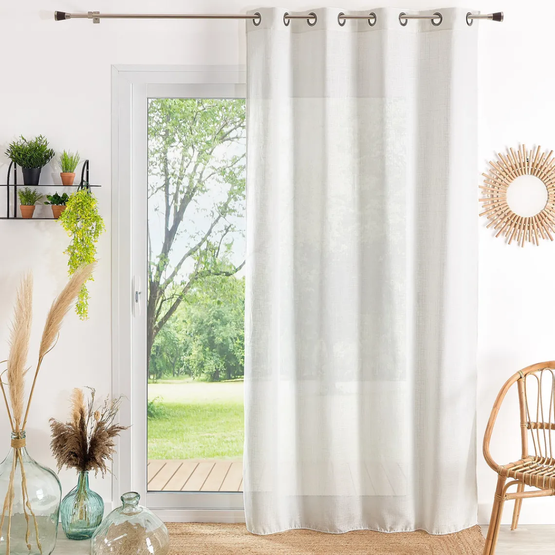 3S. x Home Px etamine unie 140x260 COTOLINO - écru Écru Sale