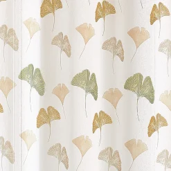 3S. x Home Px voilage etamine imprime 140x240 BILOBA - Kaki Best