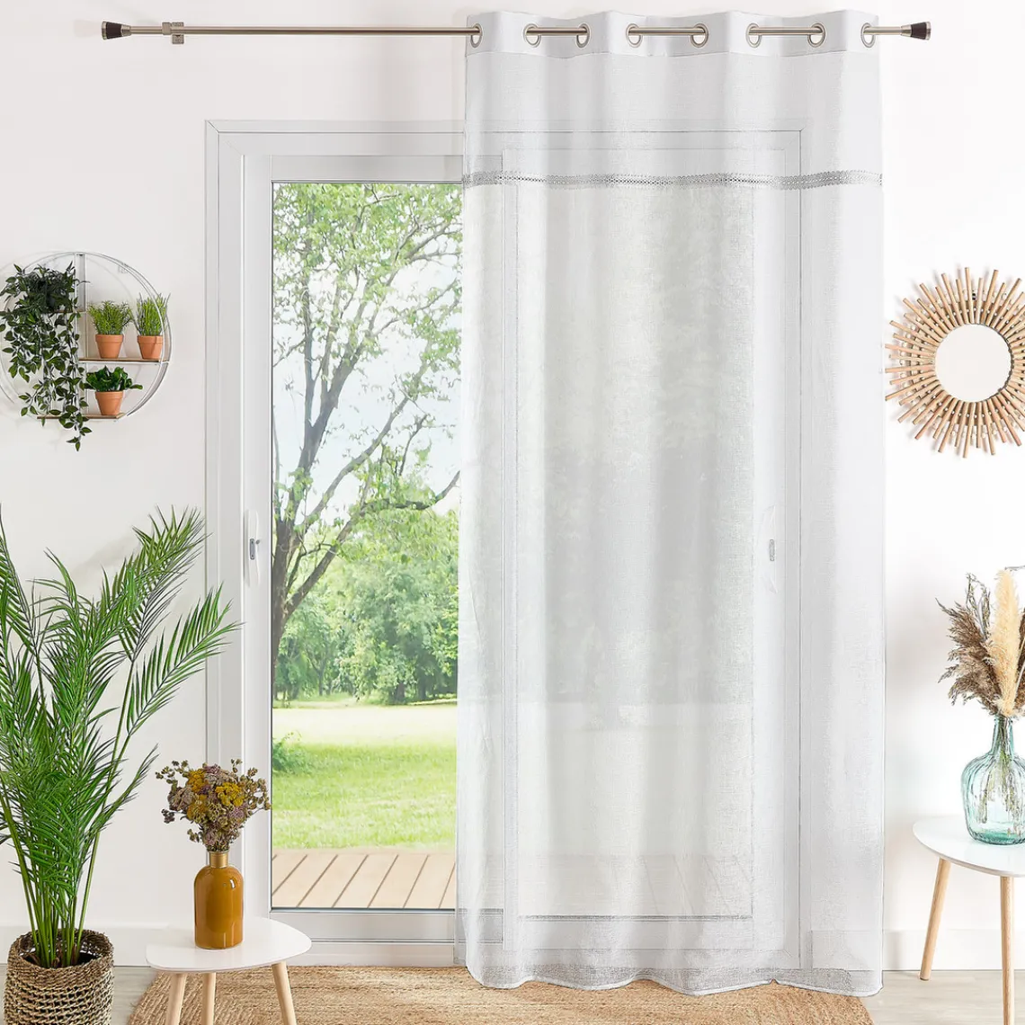 3S. x Home Px voilage etamine parement 140x240 OLBI - blanc cassé Clearance