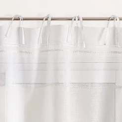 3S. x Home Px voilage etamine parement rubans 140x240 ALBA - blanc Best