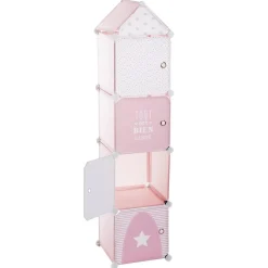 3S. x Home Rangement colonne Rose Discount