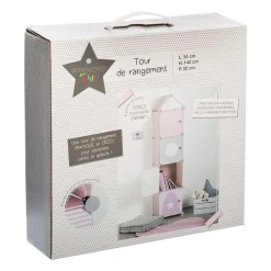 3S. x Home Rangement colonne Rose Discount