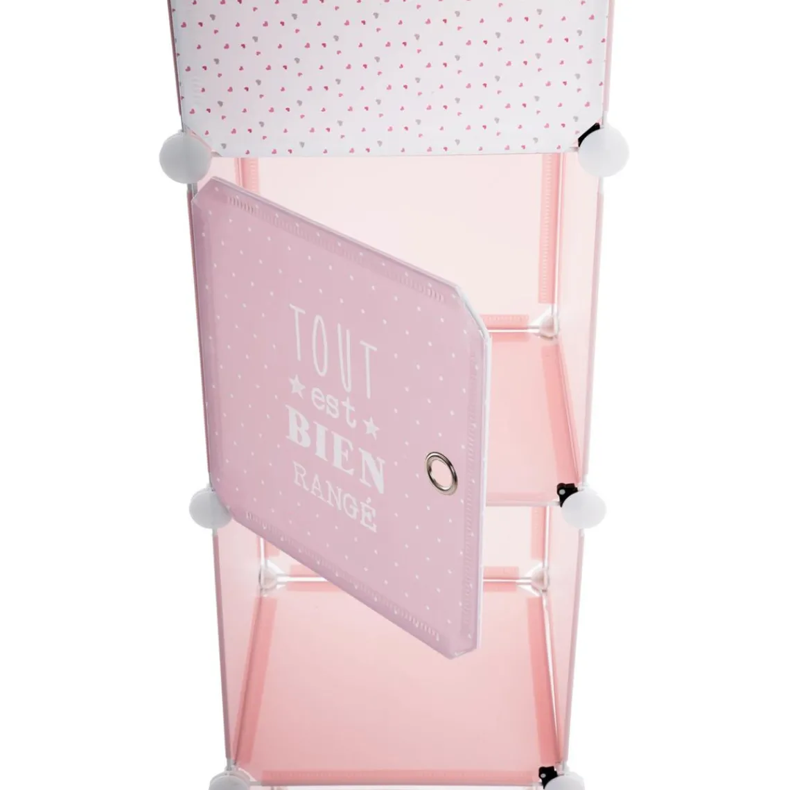 3S. x Home Rangement colonne Rose Discount