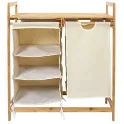 3S. x Home Rangement Compartiments avec Support en Bambou Online