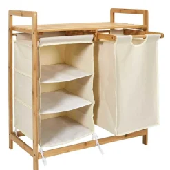 3S. x Home Rangement Compartiments avec Support en Bambou Online