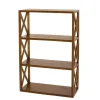 Macabane Rangement croisillons 3 niveaux en bois mindi - EDEN Sale