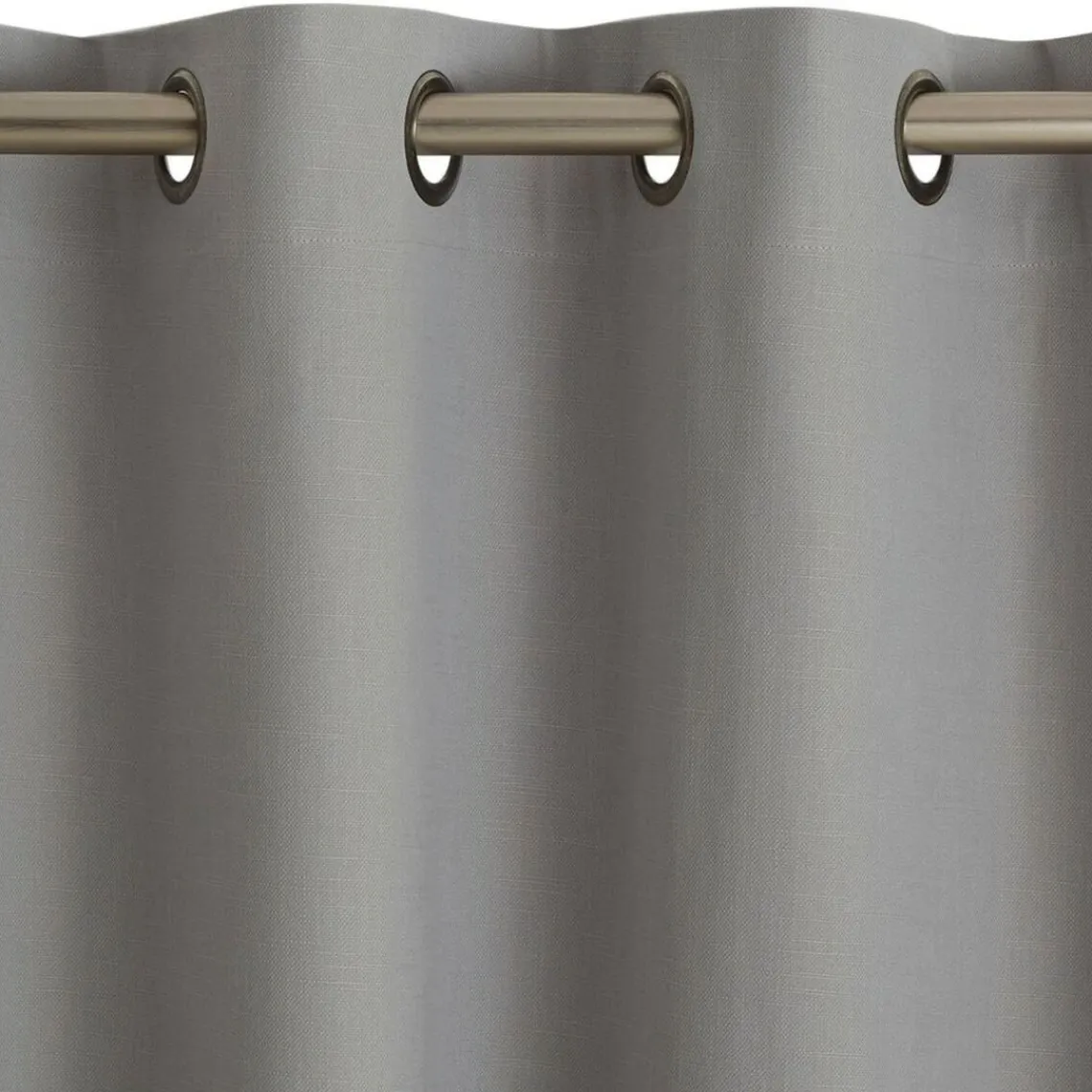 Becquet Rideau à oeillets occultant thermique natté - Gris Perle Hot