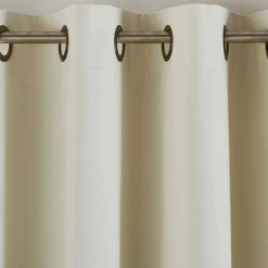 Becquet Rideau à oeillets unis occultants thermiques aspect chambray -nature Hot