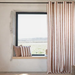 3S. x Home Rideau ameublement coton flamme 140x260 - Terracotta New
