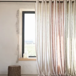 3S. x Home Rideau ameublement coton flamme 140x260 - Terracotta New