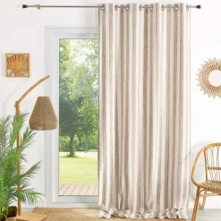 3S. x Home Rideau ameublement coton flamme 140x260 - Beige Hot