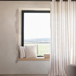 3S. x Home Rideau ameublement coton flamme 140x260 - Beige Hot