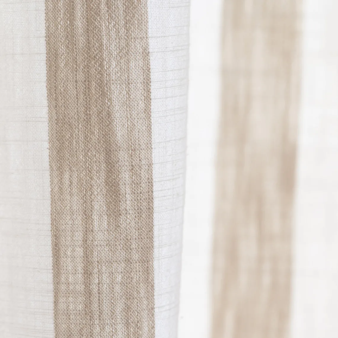 3S. x Home Rideau ameublement coton flamme 140x260 - Beige Hot