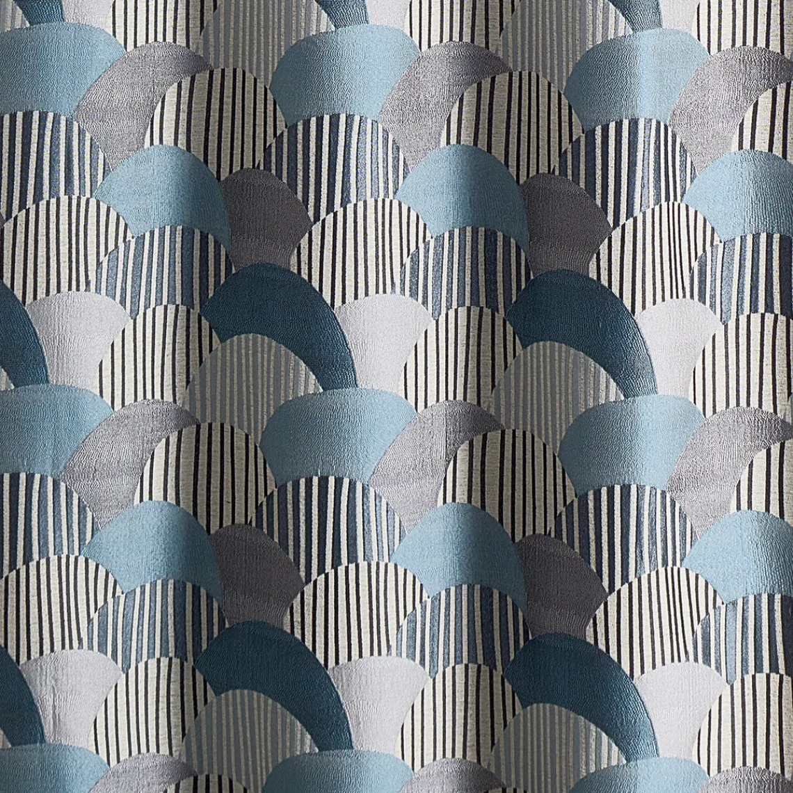 3S. x Home Rideau ameublement en jacquard 140x260 ASIA - artique Bleu New