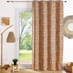 3S. x Home Rideau ameublement jacquard 140x260 HALI - Terracotta Outlet