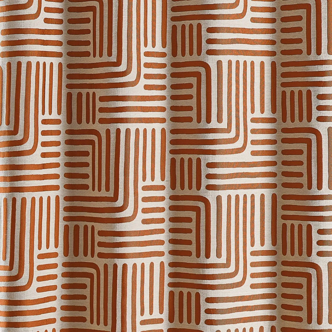 3S. x Home Rideau ameublement jacquard 140x260 HALI - Terracotta Outlet