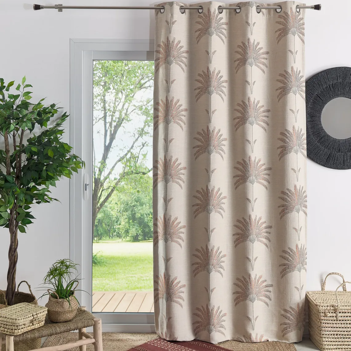 3S. x Home Rideau ameublement jacquard 140x260 ANTA - Terracotta Hot